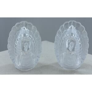 Gorham Harvest Bounty Crystal Turkey Salt & Pepper Shakers Set w/Box